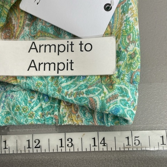 O'Neil Dress Small Green Floral NWT Halter Top Midi Declan Summer - Picture 14 of 17